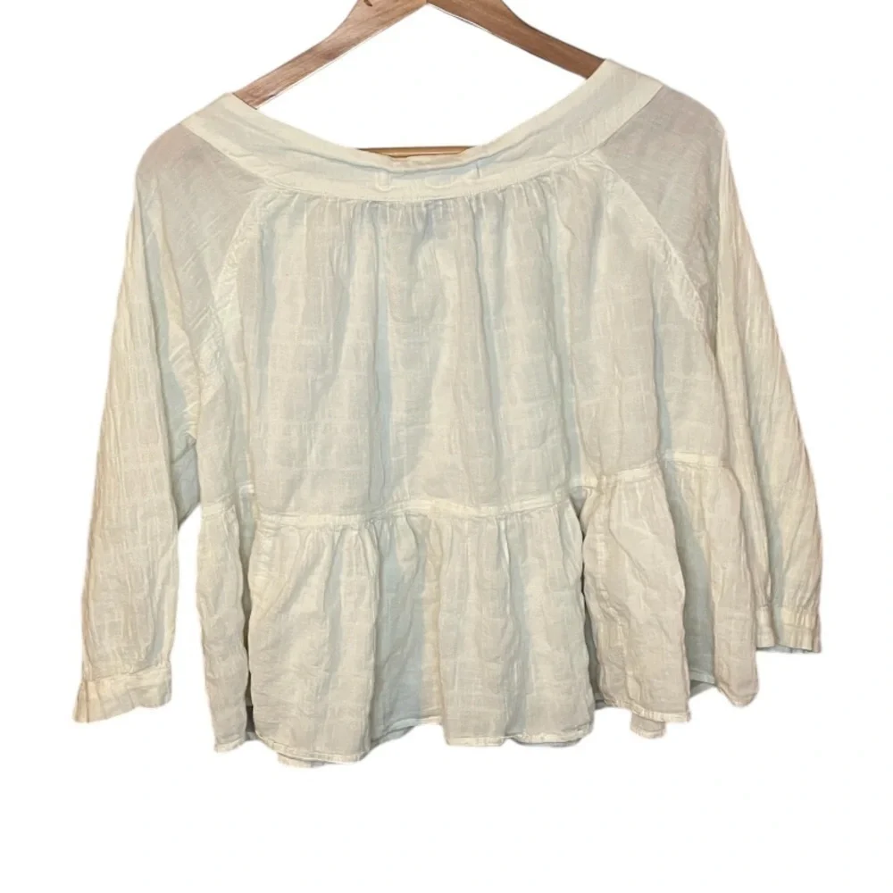 Free People x We The Free Sea To Shore Blouse Ivory - Romantic Cottagecore